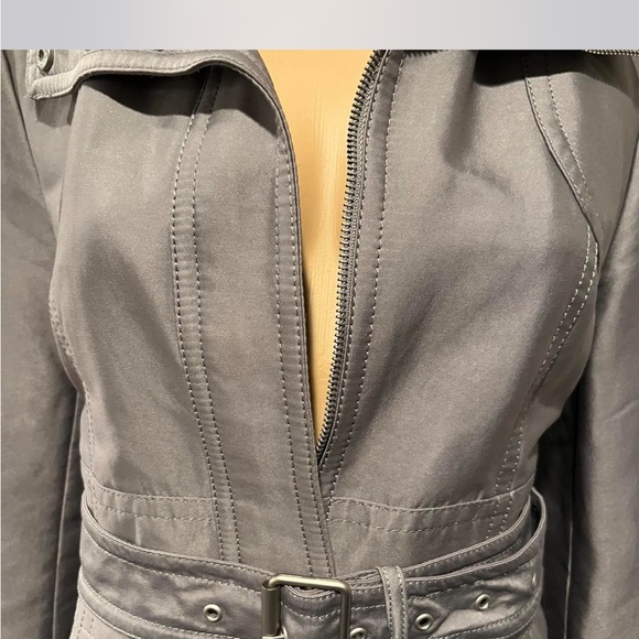 Y2K Kenneth Cole New York Gray Trench Coat - Picture 3 of 8